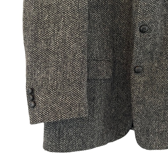STUNNING Oversized Vintage HARRIS TWEED Boyfriend Wool Coat Jacket Blazer - Picture 8 of 15